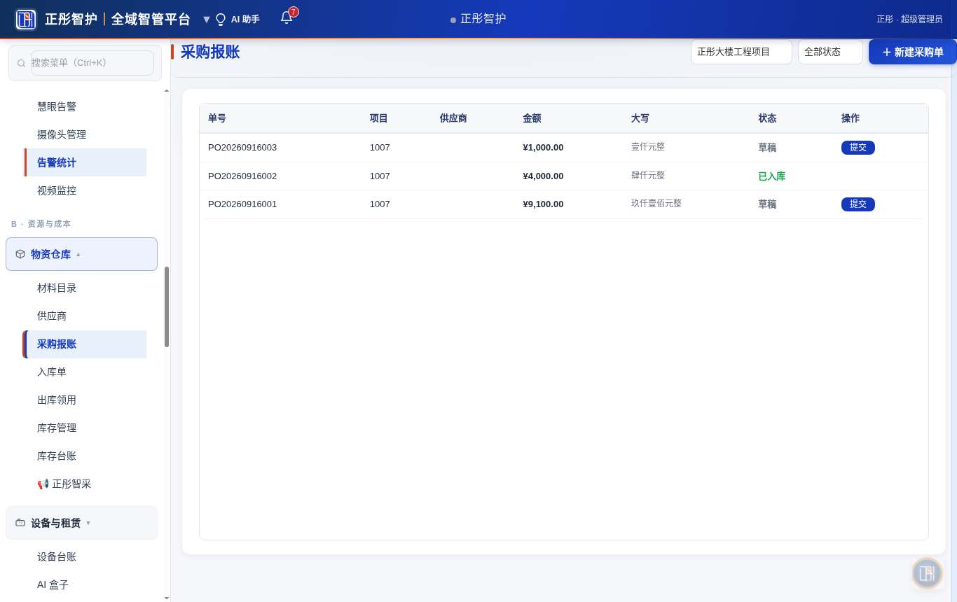 采购报账